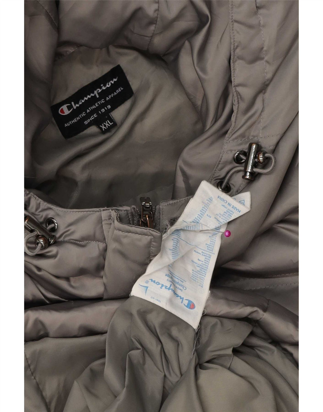 Champion Dame Hooded Duffel Polstret Frakke UK 20 2XL Grå Polyester