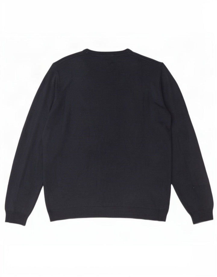 Marks & Spencer Herre V-hals sweater XL marineblå akryl