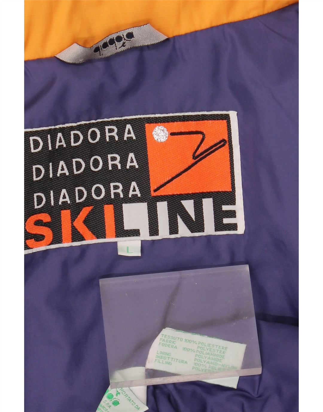 DIADORA Skijakke til mænd UK 40 Large Blue Colourblock Polyester