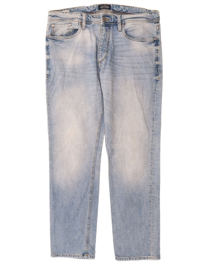 JACK & JONES Straight jeans til mænd W36 L32 blå bomuld