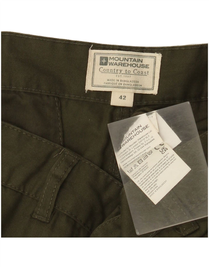 Mountain Warehouse Herre Cargo Shorts W42 2XL Grøn Bomuld