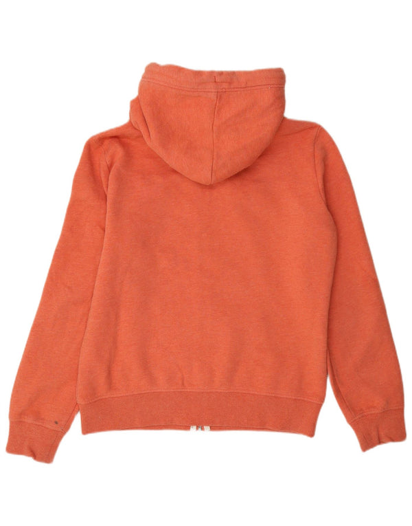 Superdry hættetrøje med lynlås til kvinder i overstørrelse UK 12 Medium Orange Bomuld