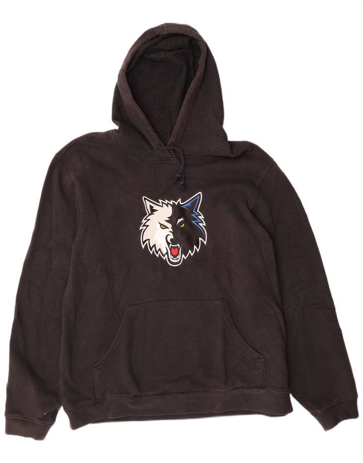 ADIDAS Grafisk hættetrøje til mænd, stor sort bomuld