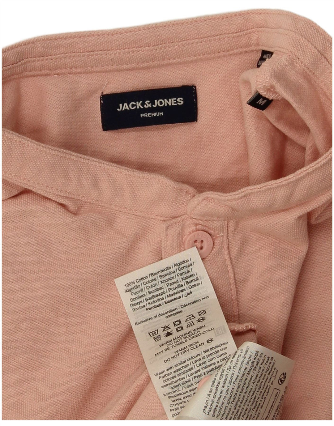 JACK & JONES Premium poloshirt til mænd Medium Pink Bomuld