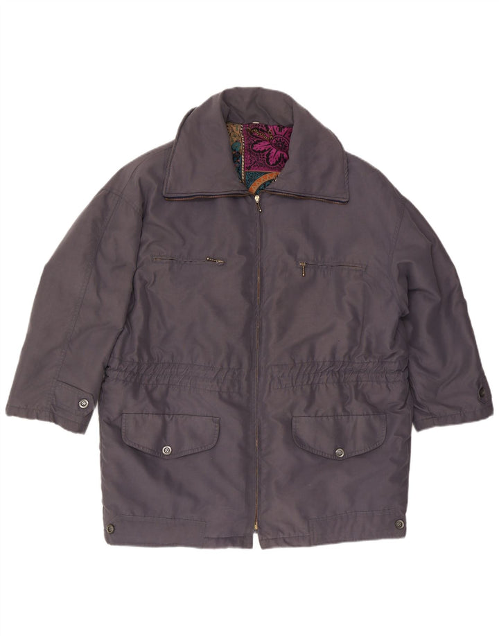 Vintage Kvinder Utility Jacket UK 16 Large Grå