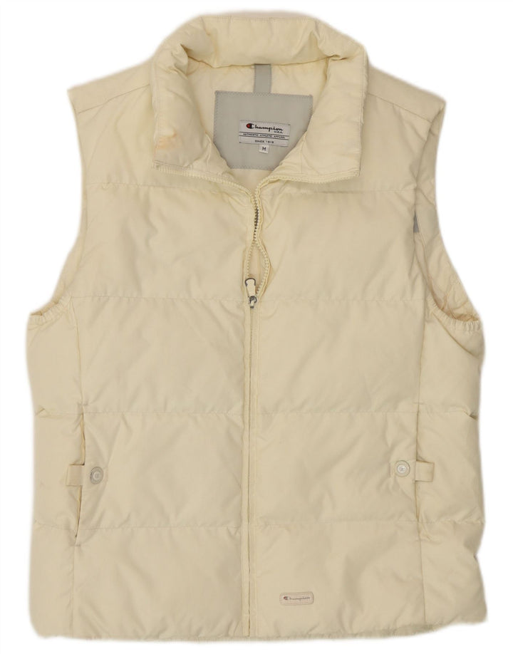 Champion Womens Polstret Gilet UK 14 Medium Off White Polyester