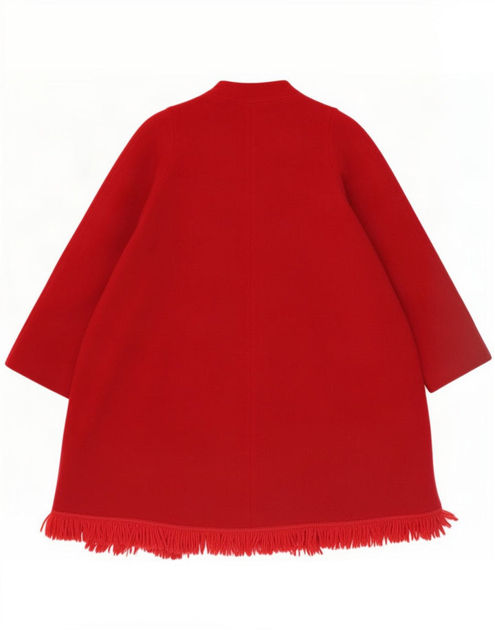 Civas Womens Open Cape Coat UK 10 Lille Rød Uld