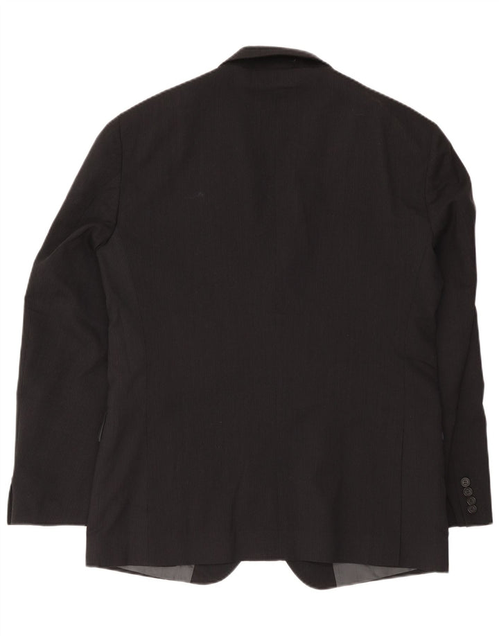 Calvin Klein Herre 2-knaps blazerjakke IT 52 XL Sort nålestribet uld