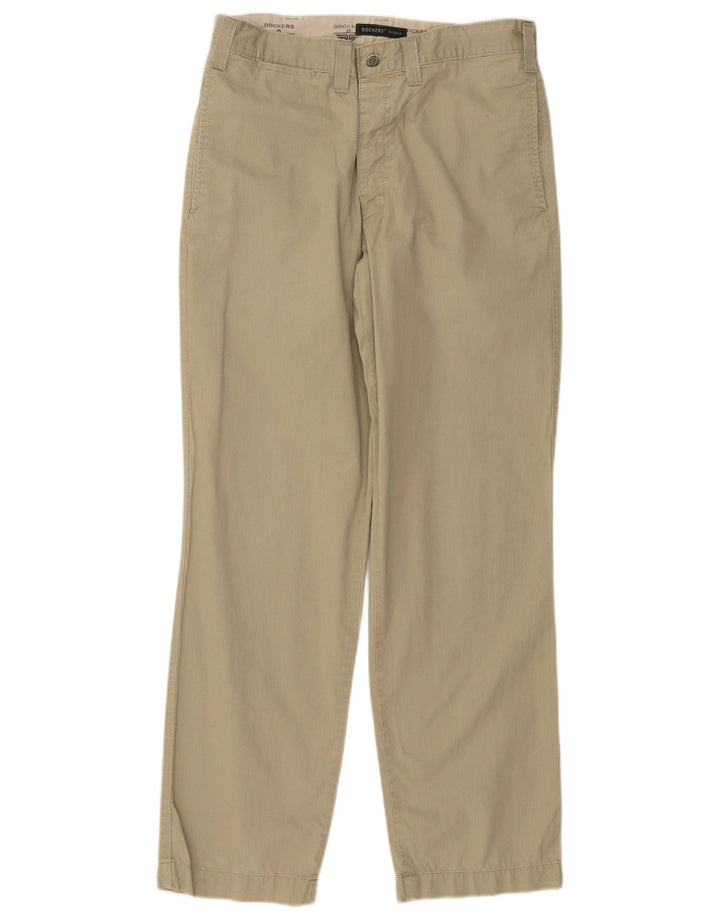 DOCKERS Mens Khakis Straight Chino Trousers W32 L32 Green
