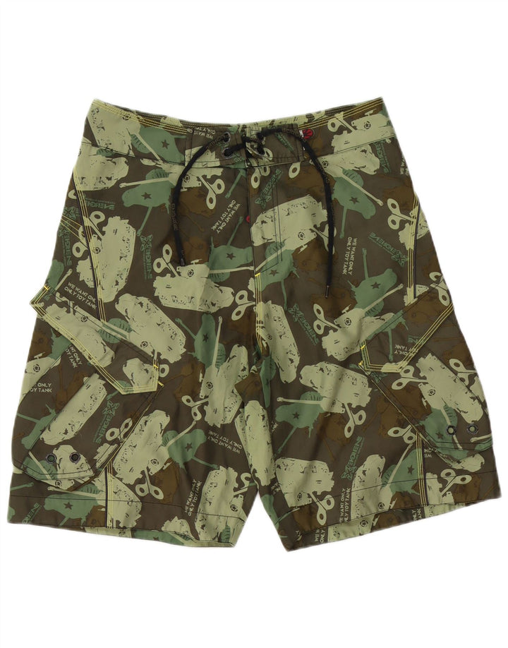 Energie Herre grafiske svømmeshorts Medium Khaki Polyester