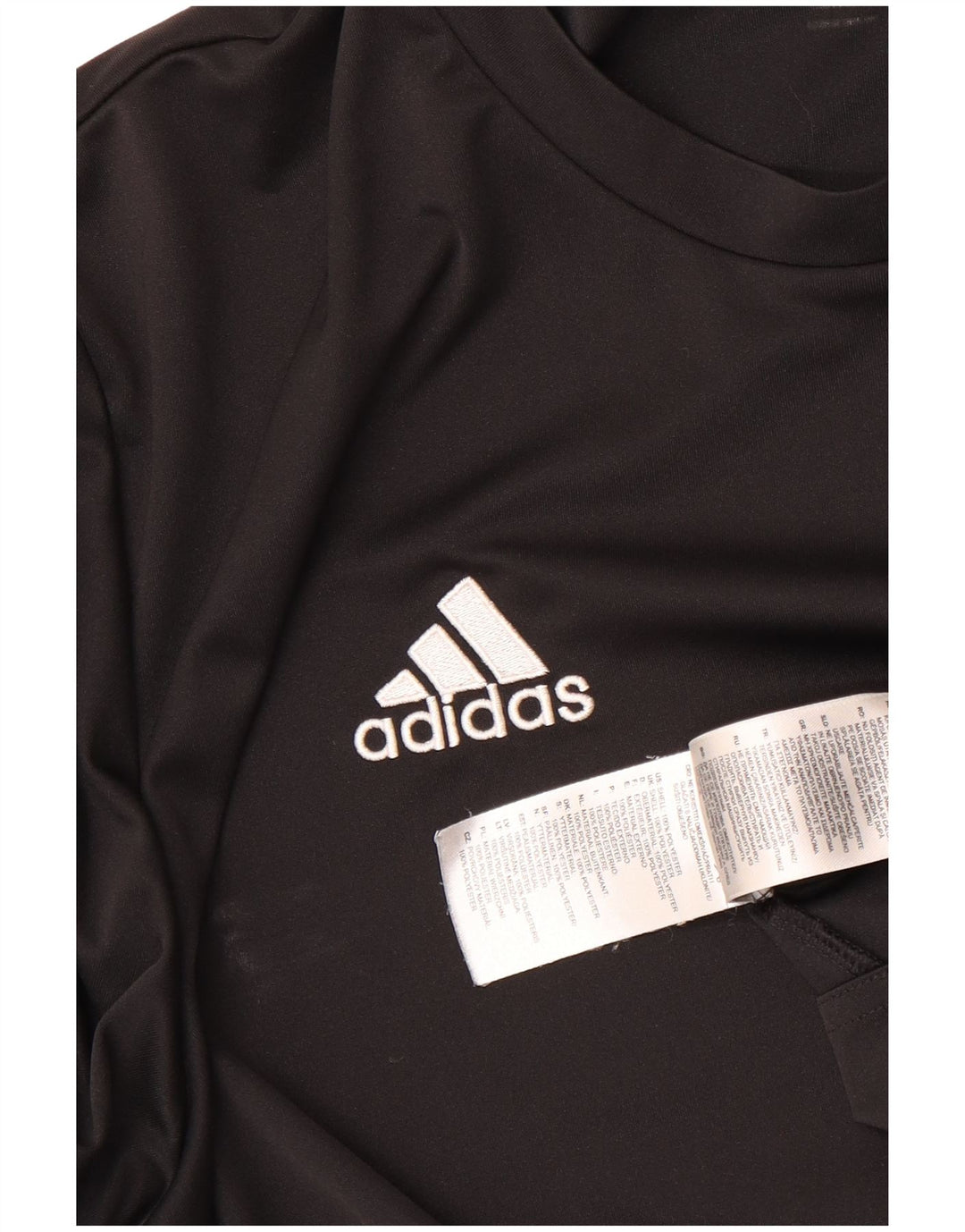 Adidas Herre Climalite T-Shirt Top Stor Sort Polyester