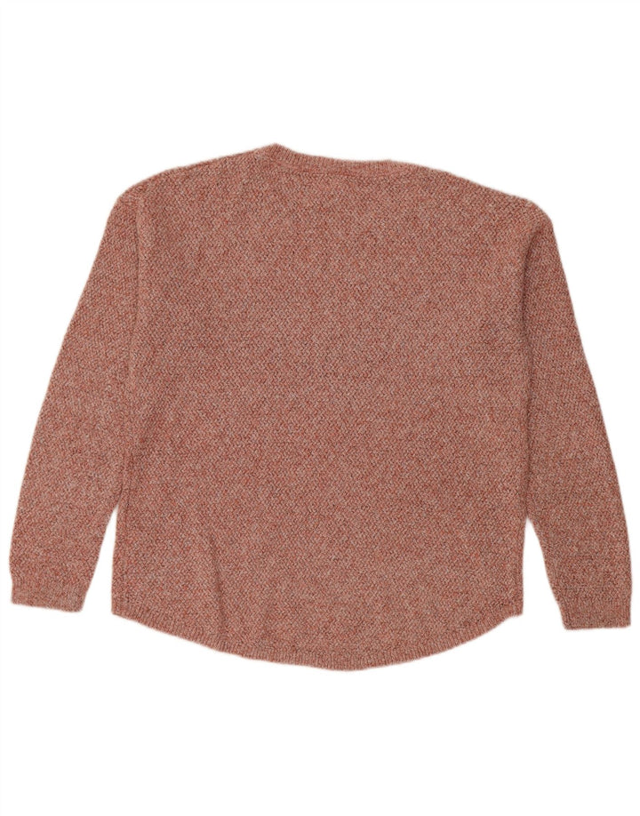 Fat Face Dame Oversized Boat Neck Jumper Sweater UK 10 Small Maroon