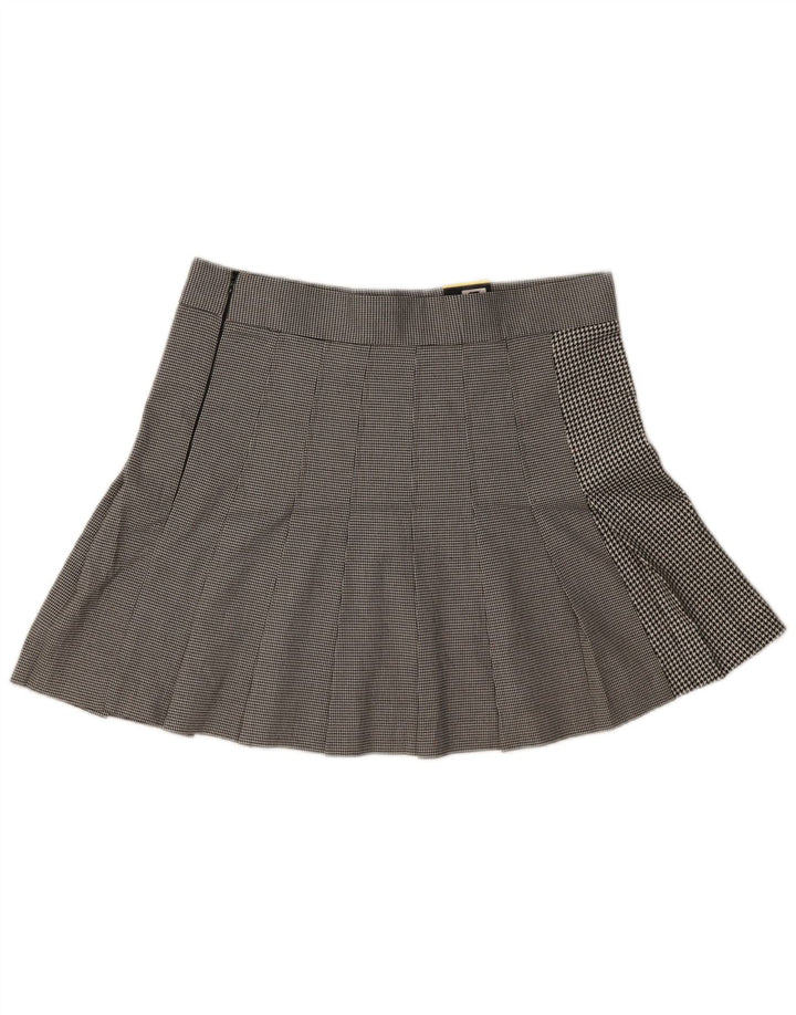 Marks & Spencer plisseret nederdel til kvinder UK 16 Large W34 Black Houndstooth