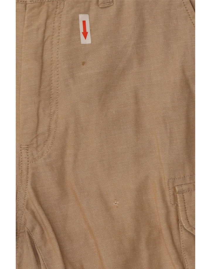 Massimo Dutti Herre Cargo Shorts EU 38 Small W30 Beige Bomuld
