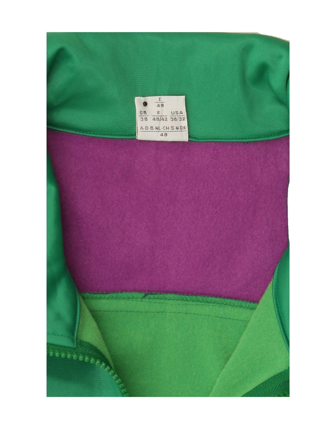BELFE Mens Tracksuit Top Jacket UK 38 Medium Green Colourblock Polyester Vintage Belfe and Second-Hand Belfe from Messina Hembry 