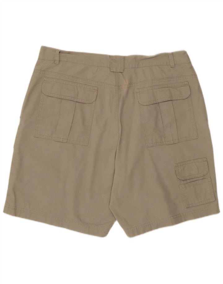 Eddie Bauer Herre Regular Cargo Shorts W36 Large Beige Bomuld