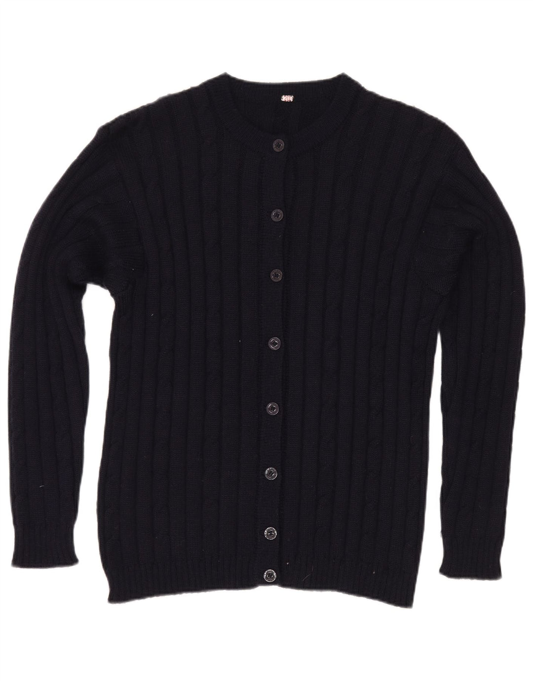 Vintage dame cardigan sweater UK 12 Medium Navy Blue