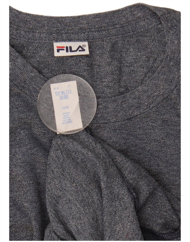 Fila Herre T-Shirt Top Stor Marineblå Bomuld