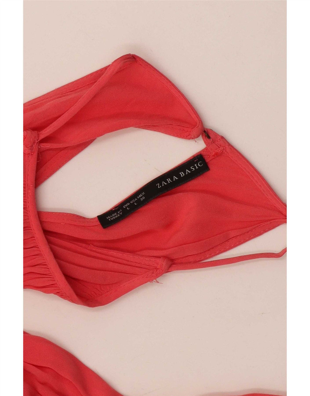 Zara Halter Dress UK 14 Large Pink