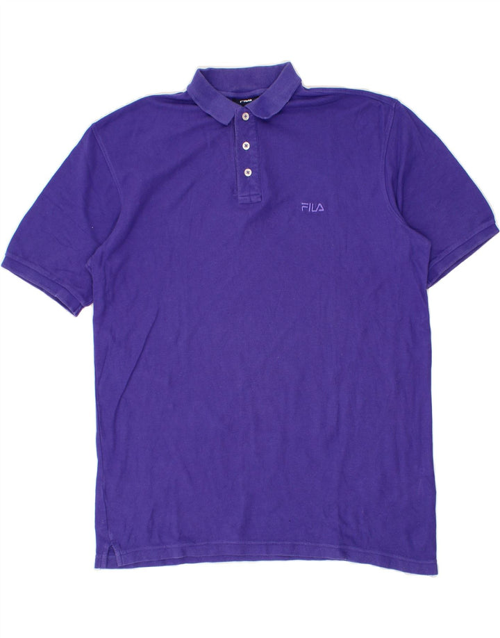 FILA Mens Polo Shirt Medium Purple Cotton Vintage Fila and Second-Hand Fila from Messina Hembry 