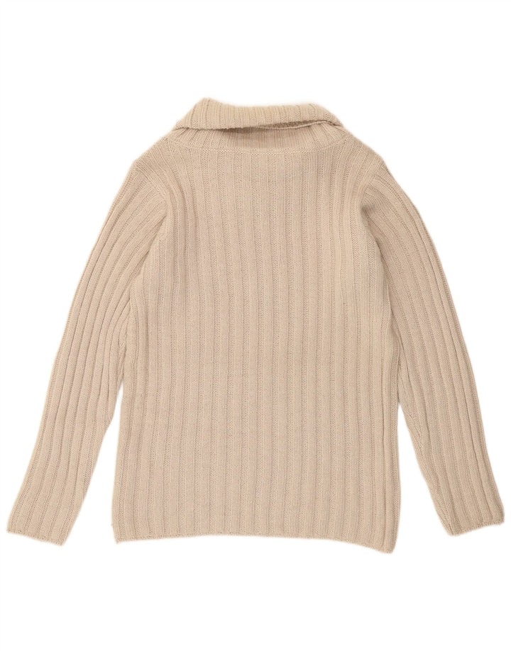 Massimo Rebecchi Dame Alpha Roll Neck Jumper Sweater IT 44 Medium Beige