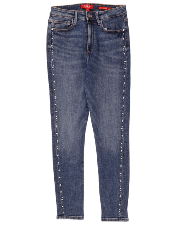 Guess skinny jeans med høj talje til kvinder W28 L27 blå bomuld
