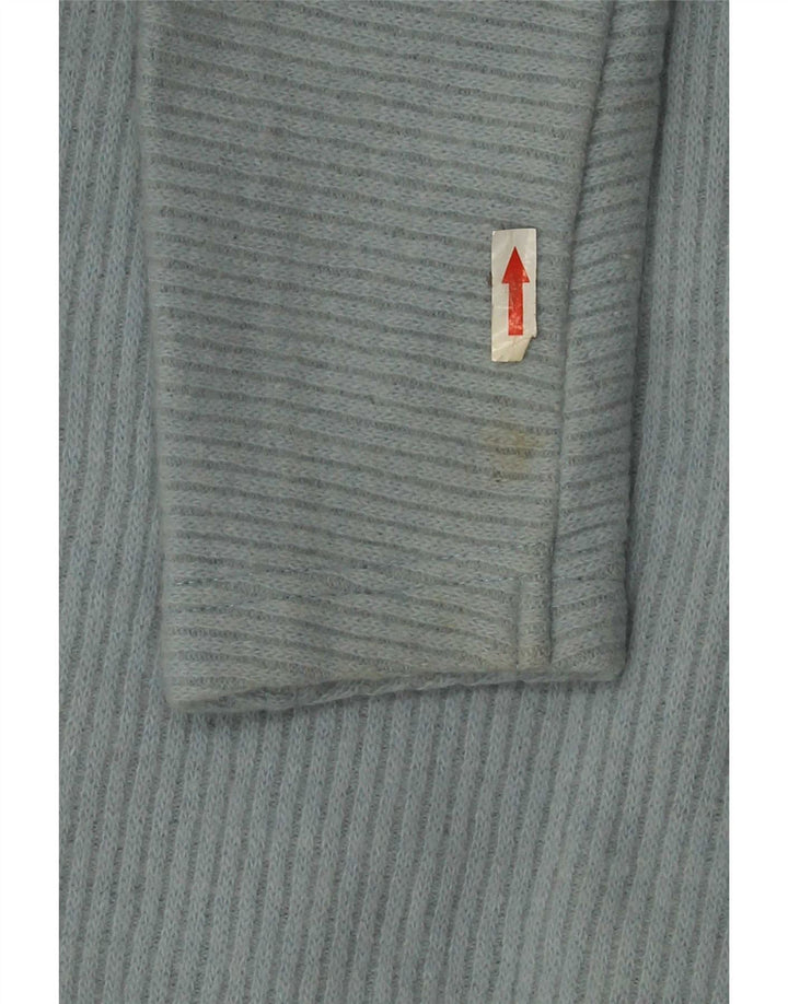 Roccobarocco Dame Grafisk Asymmetrisk Cardigan Sweater IT 46 Stor Blå