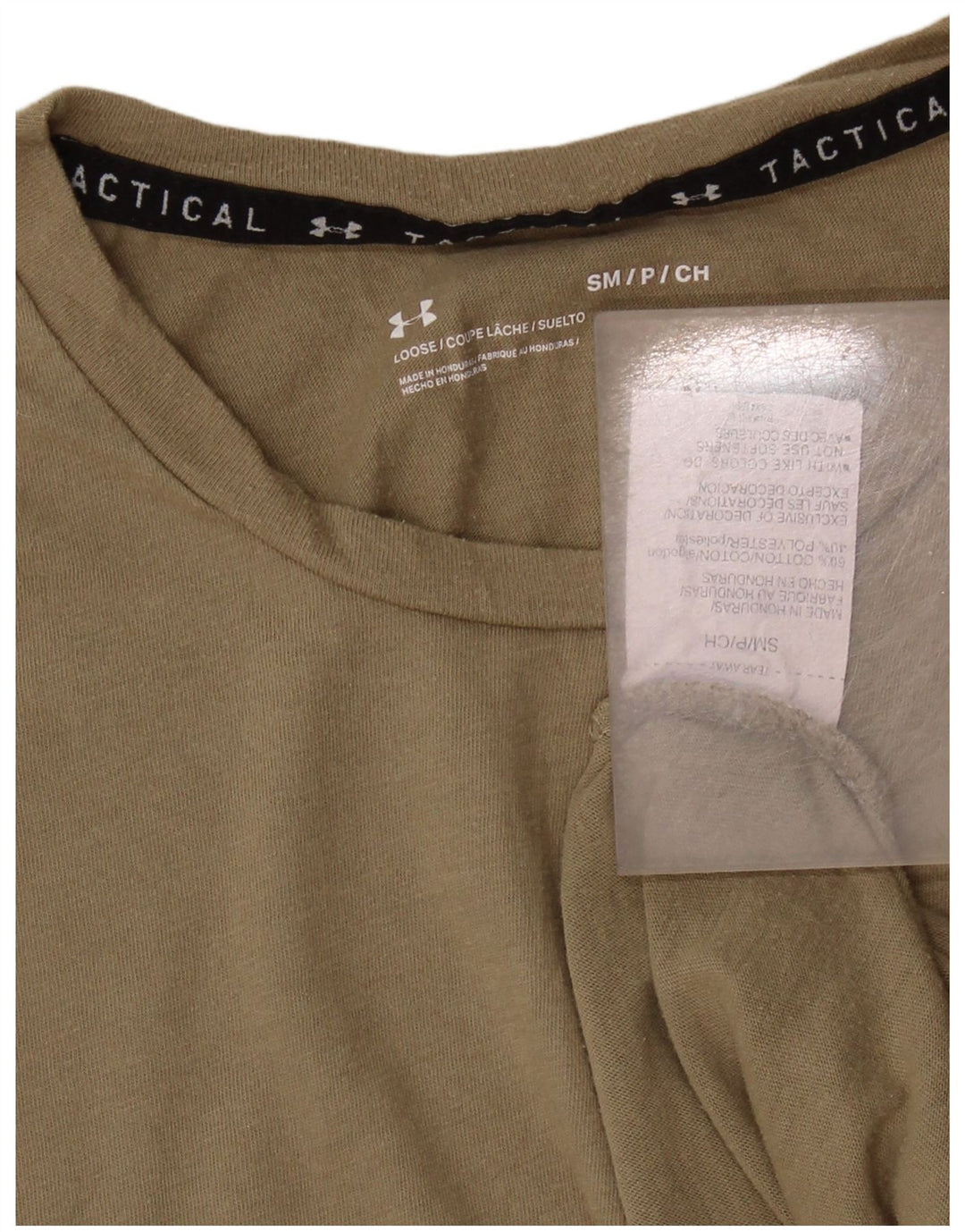 UNDER ARMOUR Herre T-Shirt Top Lille Khaki Bomuld