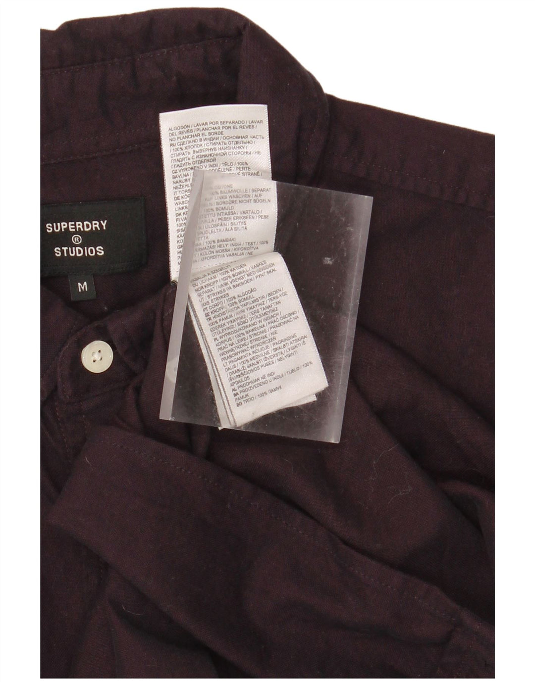 SUPERDRY Herreskjorte Medium Lilla Bomuld