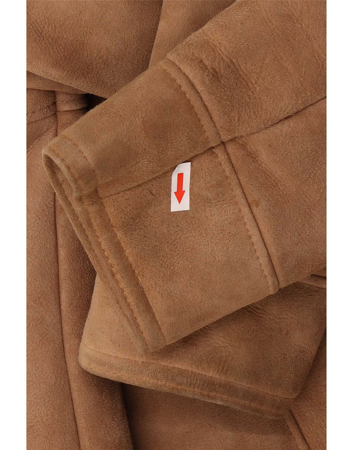 Vintage dame shearling frakke UK 16 stort beige fåreskind