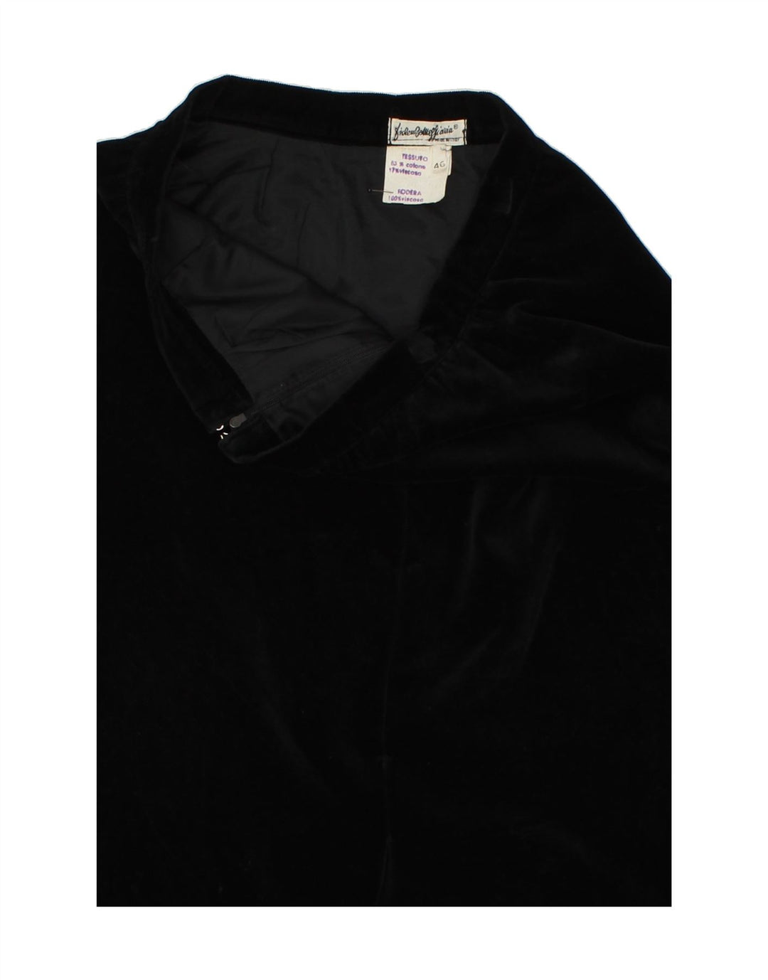 VINTAGE Womens Pencil Skirt IT 46 Large W30 Black Cotton Vintage Vintage and Second-Hand Vintage from Messina Hembry 