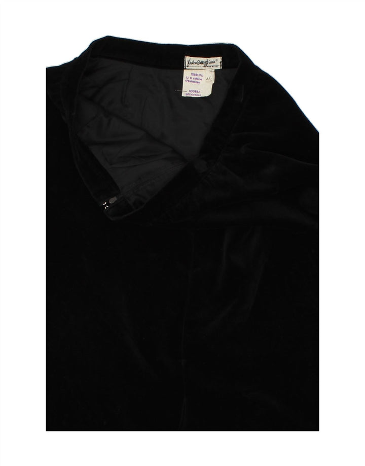 VINTAGE Womens Pencil Skirt IT 46 Large W30 Black Cotton Vintage Vintage and Second-Hand Vintage from Messina Hembry 