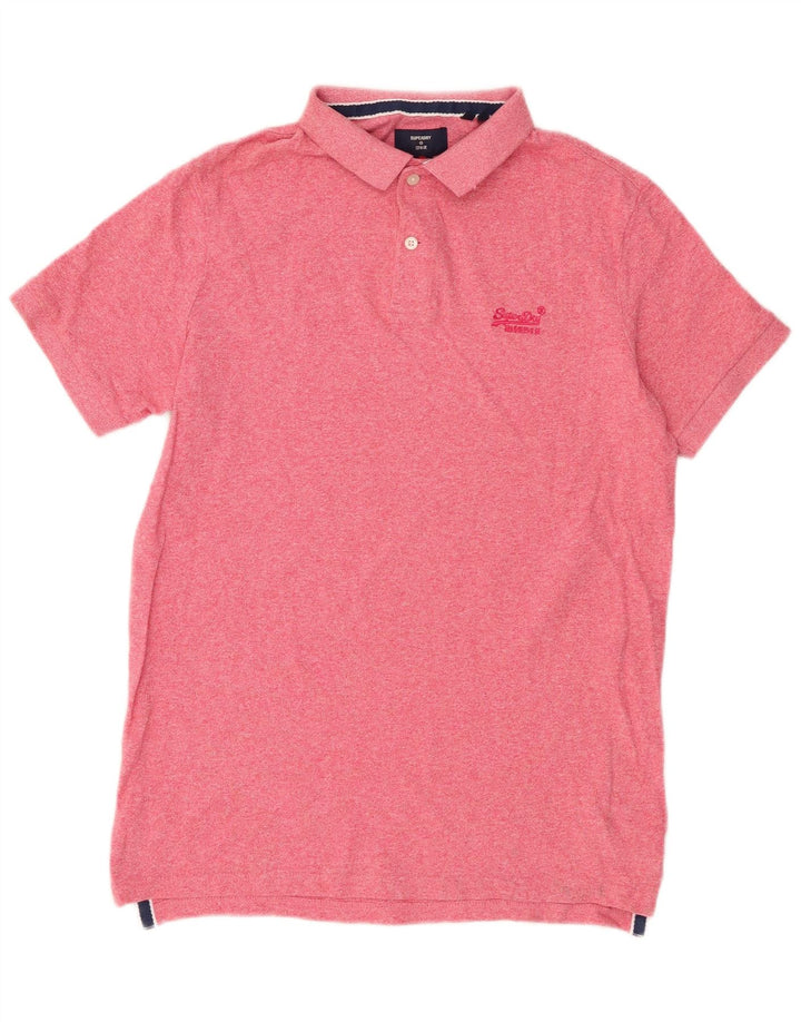 Superdry Poloshirt til mænd Medium Pink Bomuld