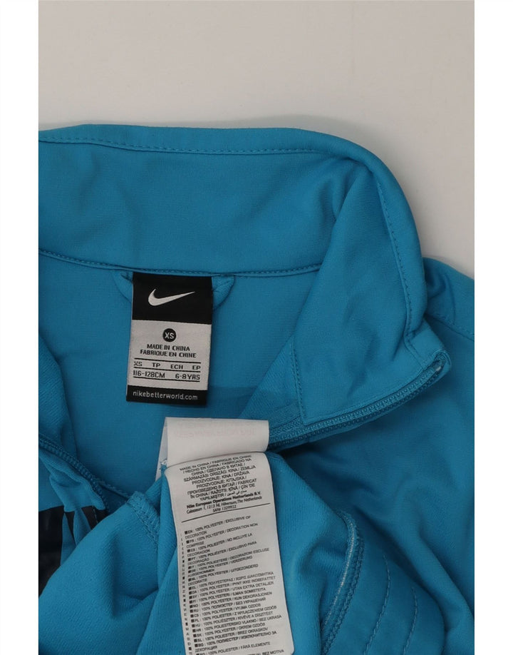 Nike drenge grafisk træningsdragt topjakke 6-7 år XS blå polyester