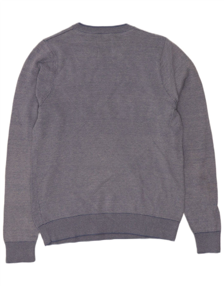 Marks & Spencer herre skræddersyet pasform rund hals sweater lille blå