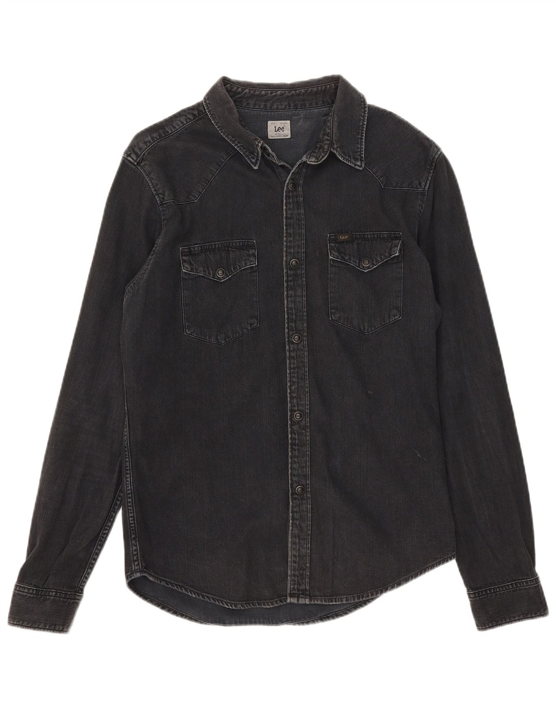 LEE Denimskjorte til mænd Medium Sort bomuld