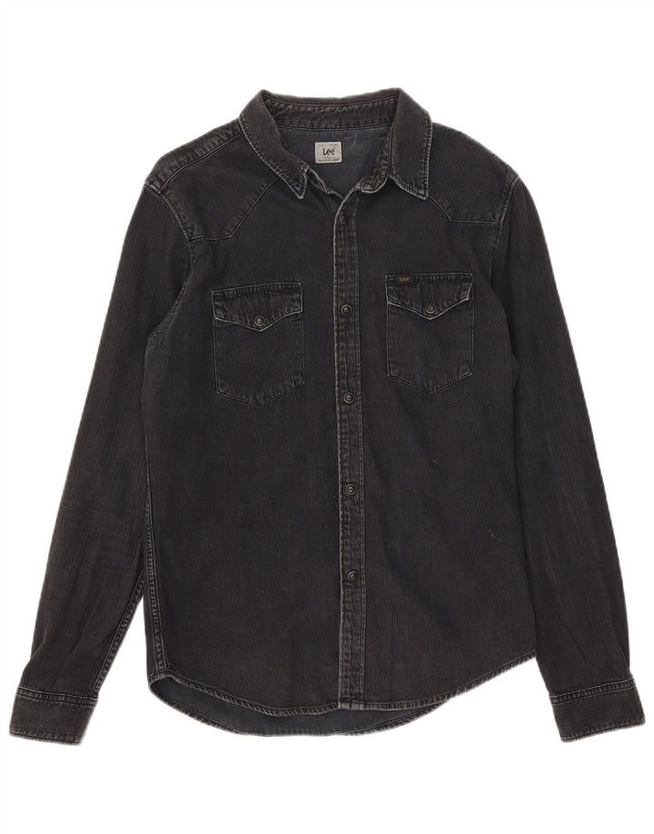 LEE Denimskjorte til mænd Medium Sort bomuld
