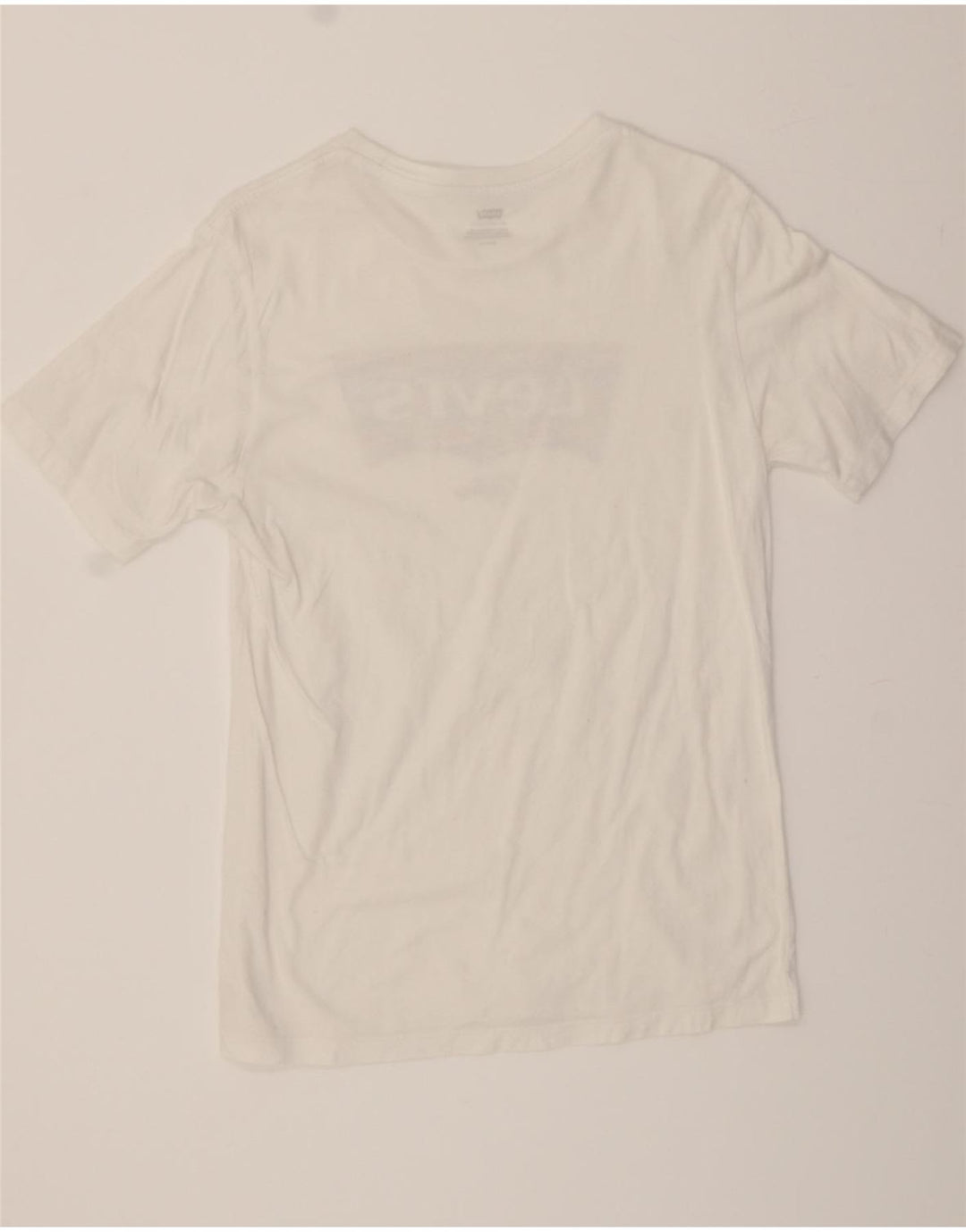 LEVI'S Mens Graphic T-Shirt Top Small White Cotton Vintage Levi's and Second-Hand Levi's from Messina Hembry 