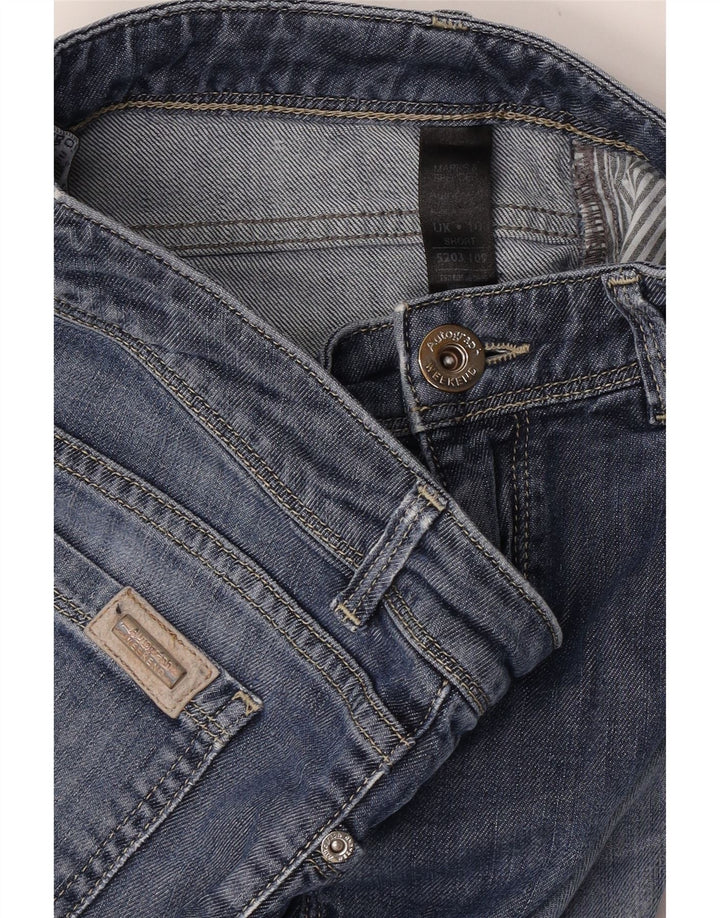 MARKS & SPENCER Dame Autograph Bootcut Jeans UK 10 Small W28 Blue Cotton