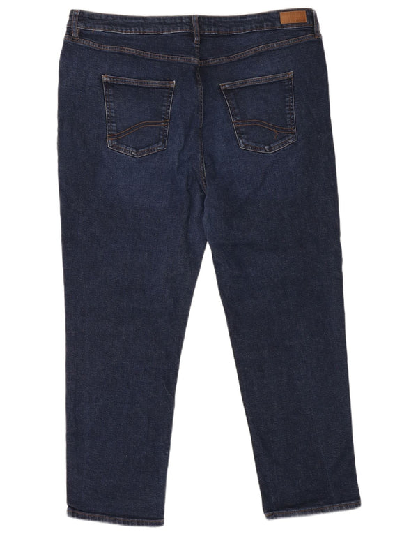 Fat Face Dame Sway Slim Jeans UK 22 3XL W42 L27 Marineblå Bomuld