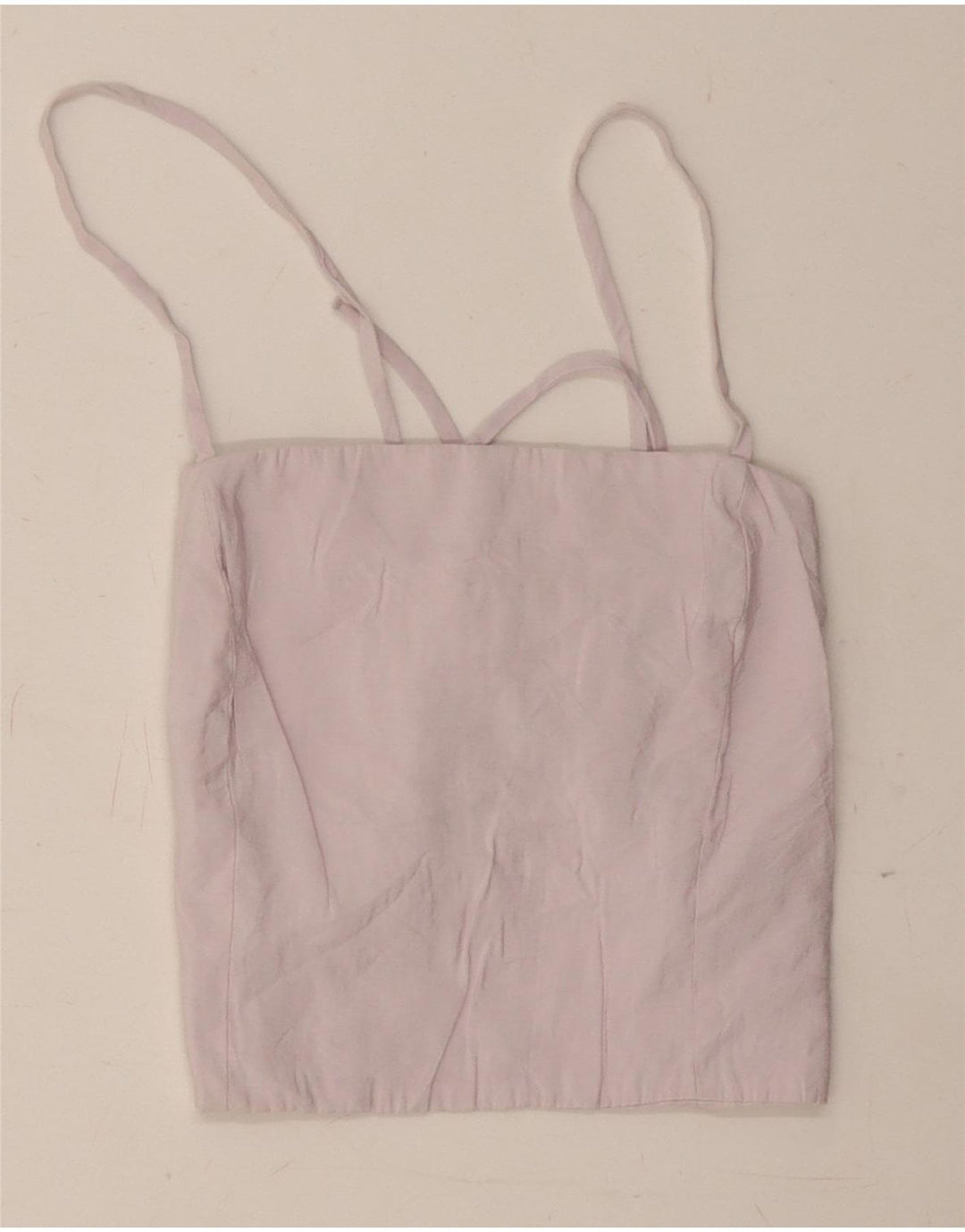 Zara Womens Crop Corset Top UK 8 Small Purple Modal