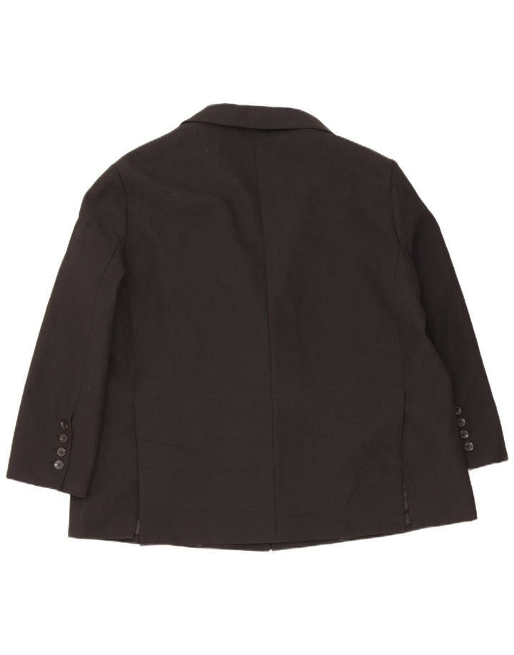 Zara Dame 2 Knapper Oversized Blazer Jacket UK 6 XS Sort Polyester