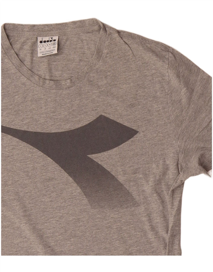 Diadora Herre Grafisk T-Shirt Top Stor Grå