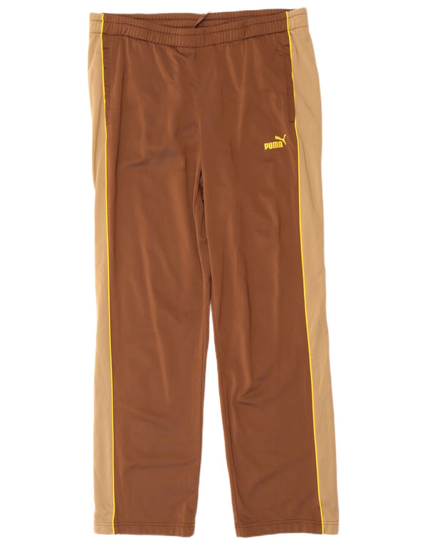 PUMA træningsdragt bukser til kvinder UK 12 Medium Brown Colourblock Polyester