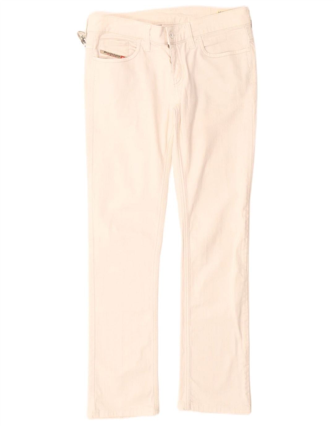 Diesel Dame Liv Slim Jeans W30 L30 Hvid Bomuld