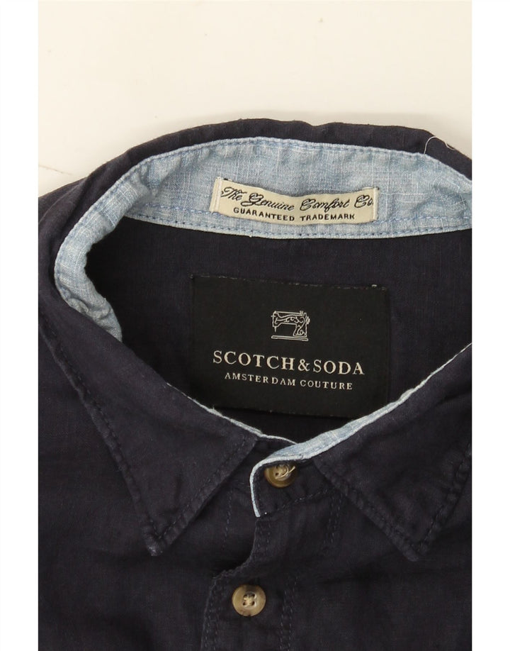 Scotch & Soda Herre Amsterdam Couture skjorte Medium Navy Blue