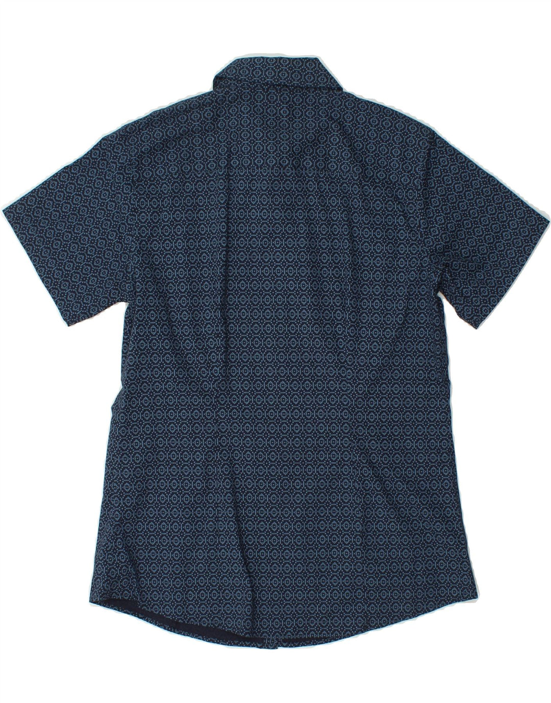 EDDIE BAUER Womens Abstract Pattern Shirt UK 12 Medium Navy Blue Vintage Eddie Bauer and Second-Hand Eddie Bauer from Messina Hembry 