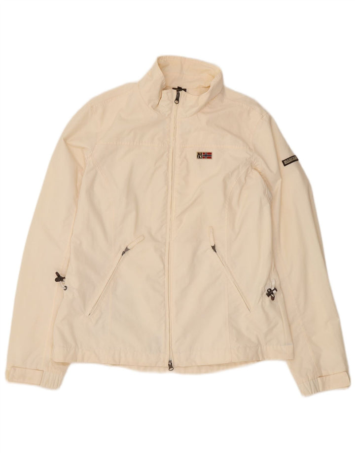 Napapijri Dame Regnjakke UK 18 XL Off White Polyamid