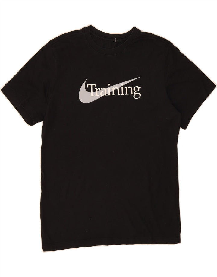 NIKE Mens Dri Fit Graphic T-Shirt Top Small Black Cotton Vintage Nike and Second-Hand Nike from Messina Hembry 