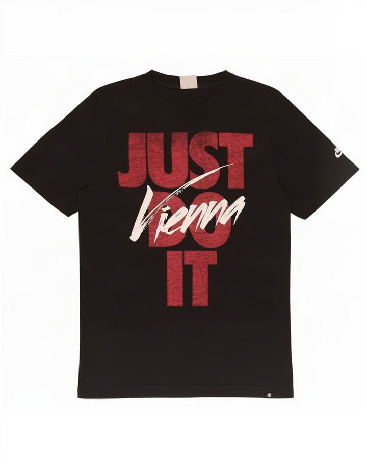 Nike grafisk T-shirt top til mænd, lille sort bomuld